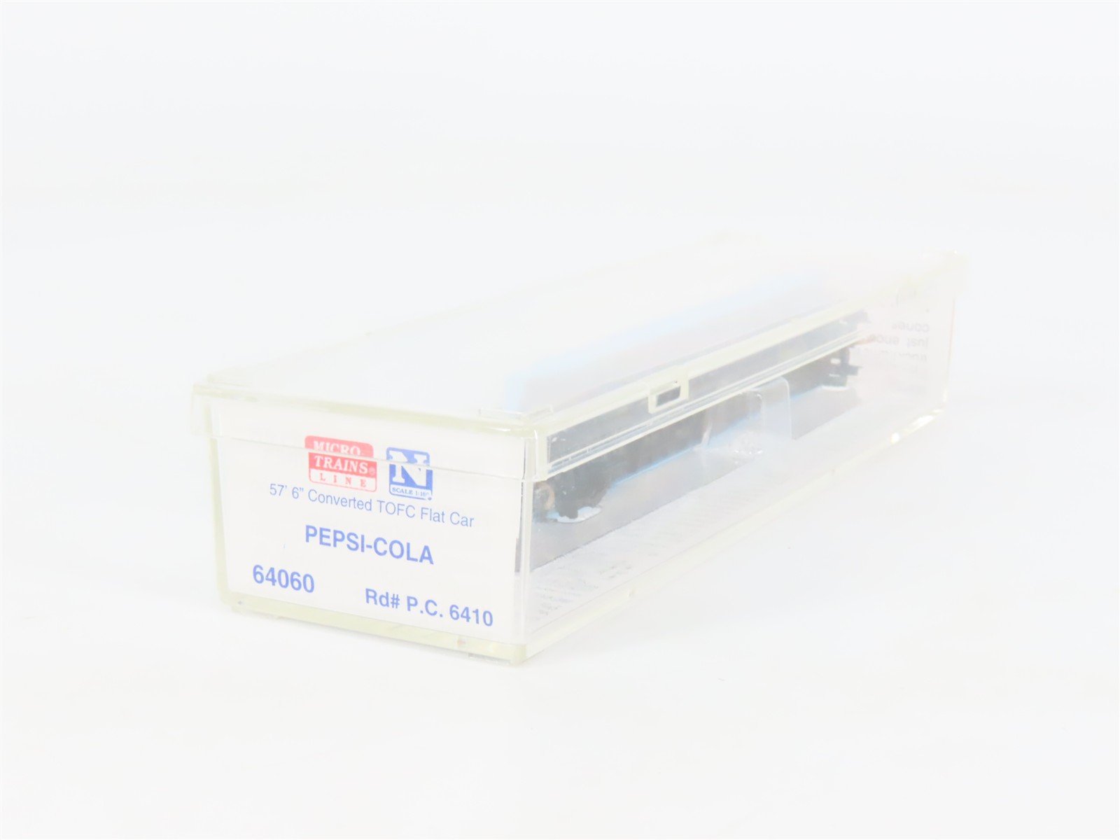 N Scale Micro-Trains 64060 PC Pepsi-Cola Converted TOFC Flat Car 6410 RTR