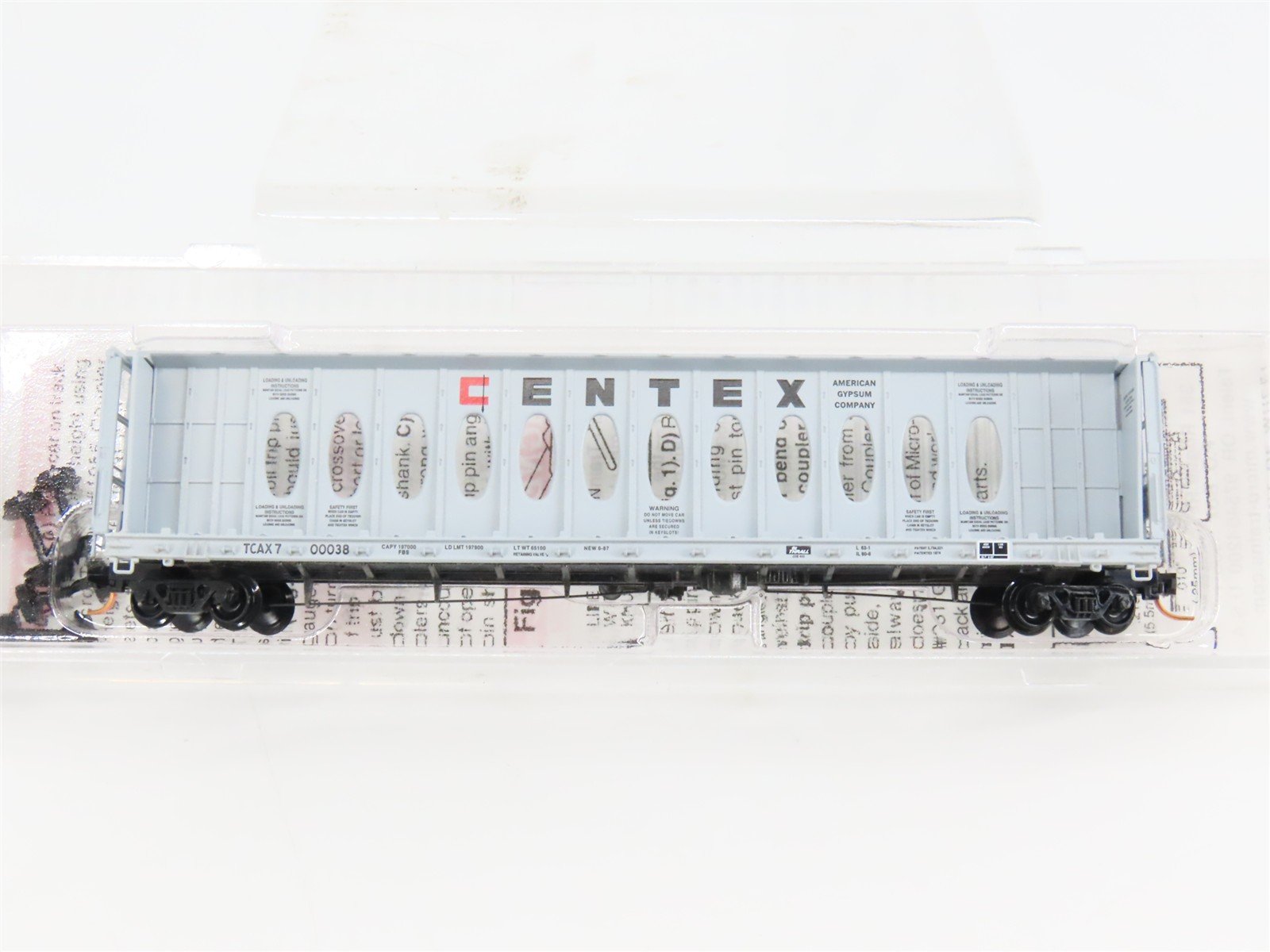N Scale Micro-Trains 53040 TCAX Centex 60' Thrall Centerbeam Flat Car 700038 RTR