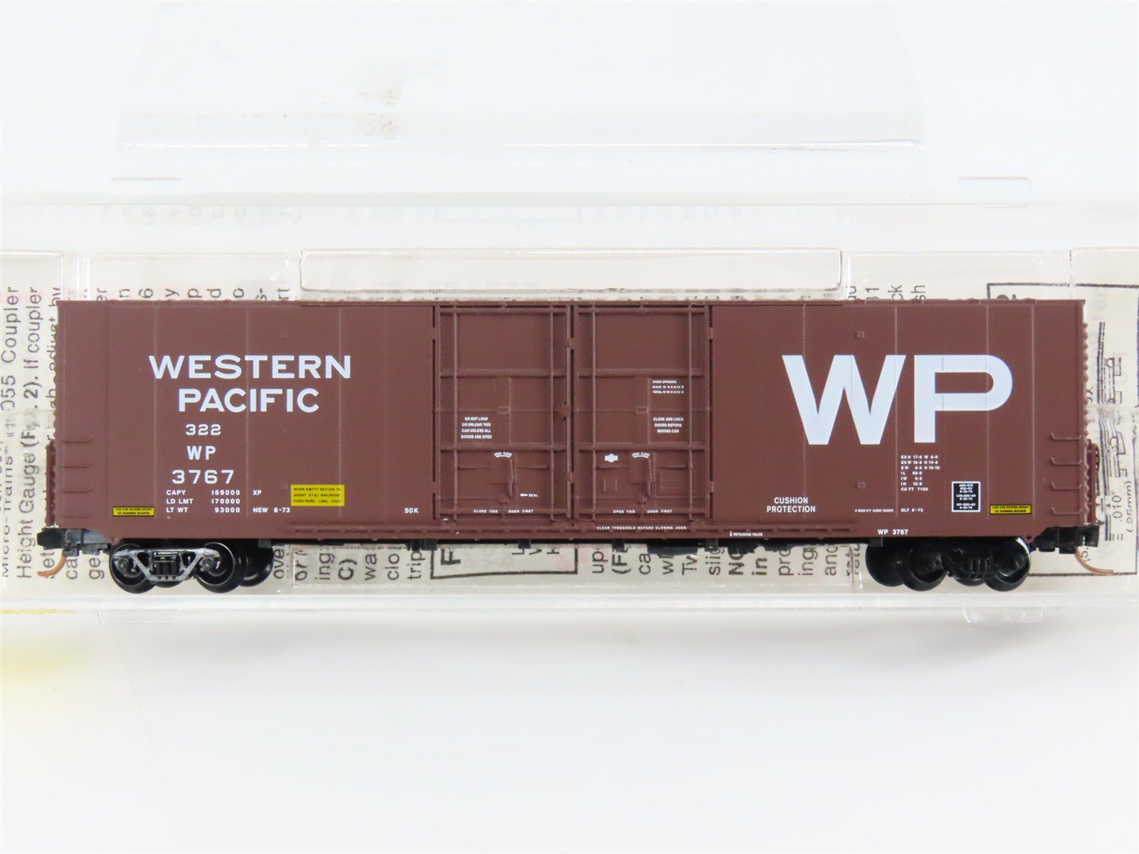 N Scale Micro-Trains 102050 WP Western Pacific 60' Box Car 3767 RTR