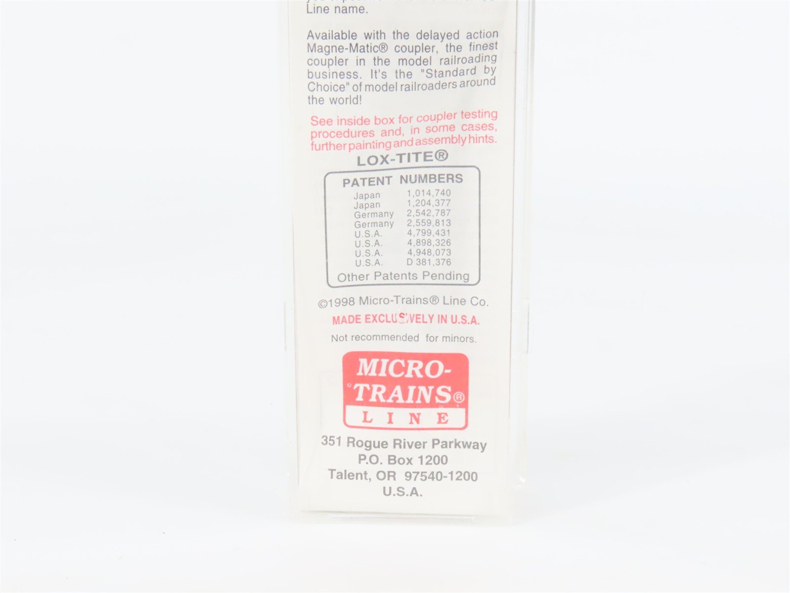 N Scale Micro-Trains 102050 WP Western Pacific 60' Box Car 3767 RTR