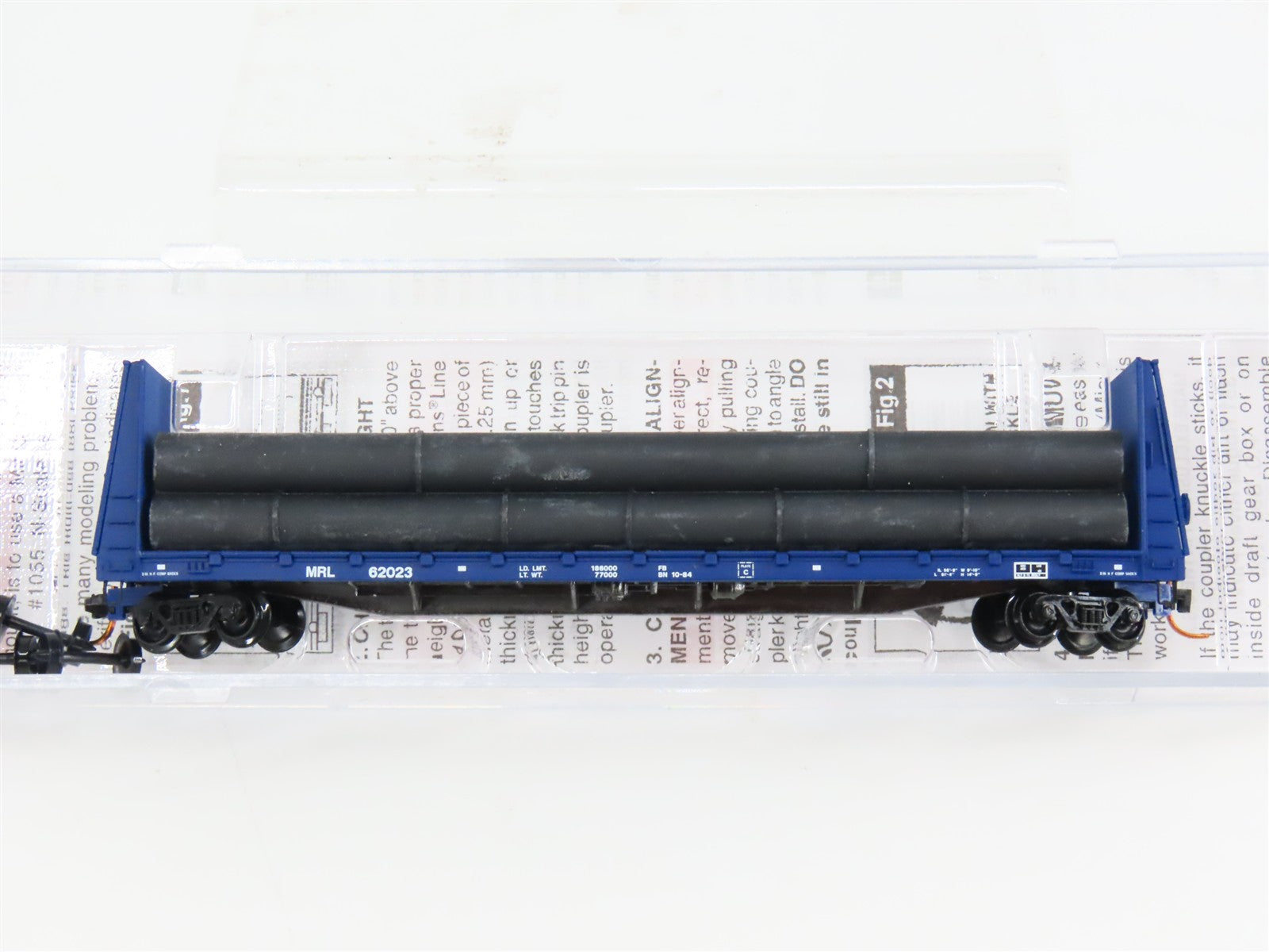 N Scale Micro-Trains 05400110 MRL Montana Rail Link 61' Bulkhead Flat Car RTR
