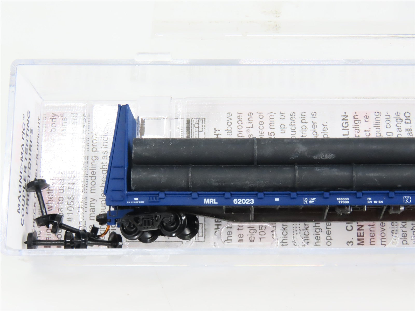 N Scale Micro-Trains 05400110 MRL Montana Rail Link 61' Bulkhead Flat Car RTR