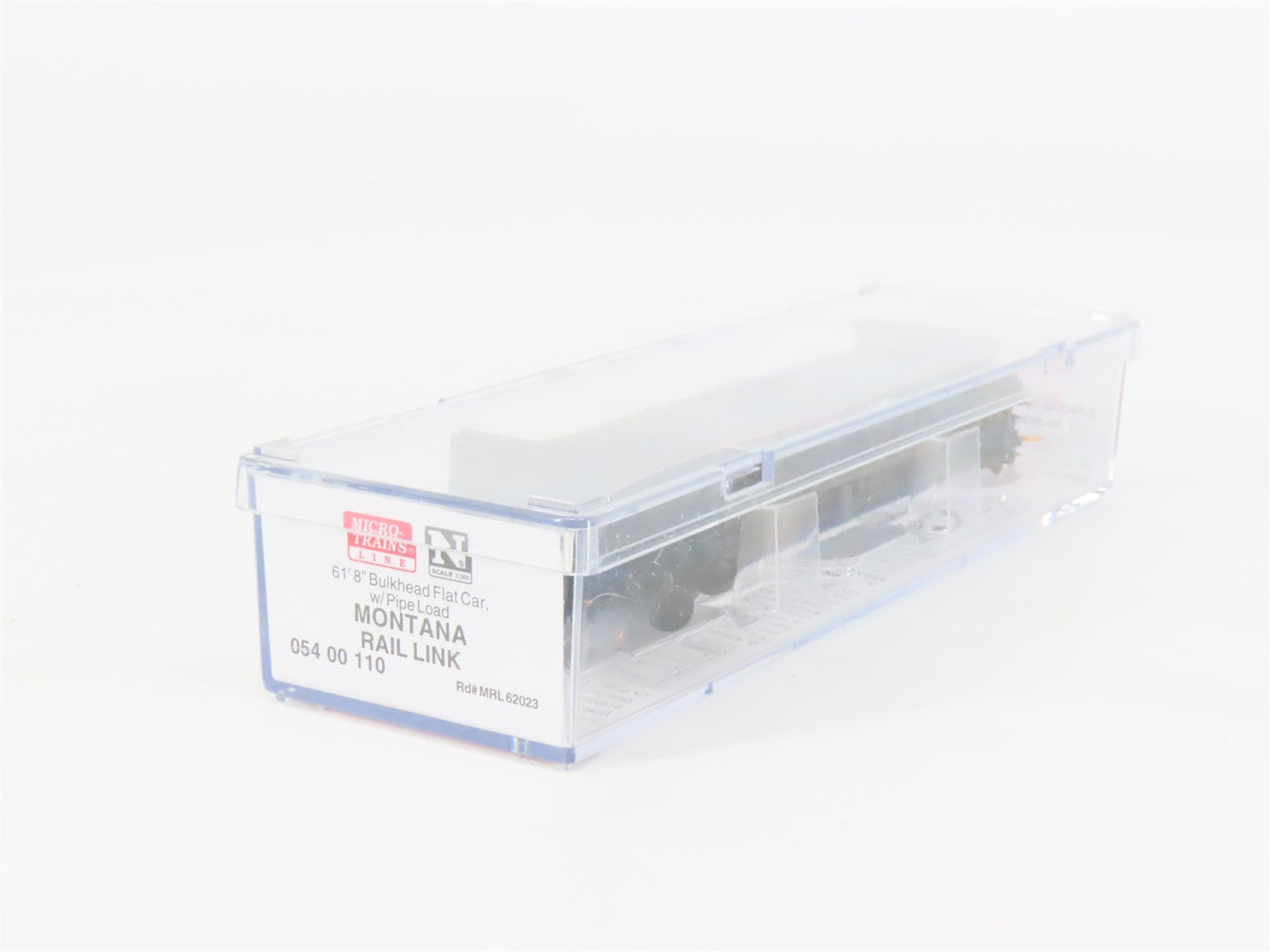 N Scale Micro-Trains 05400110 MRL Montana Rail Link 61' Bulkhead Flat Car RTR