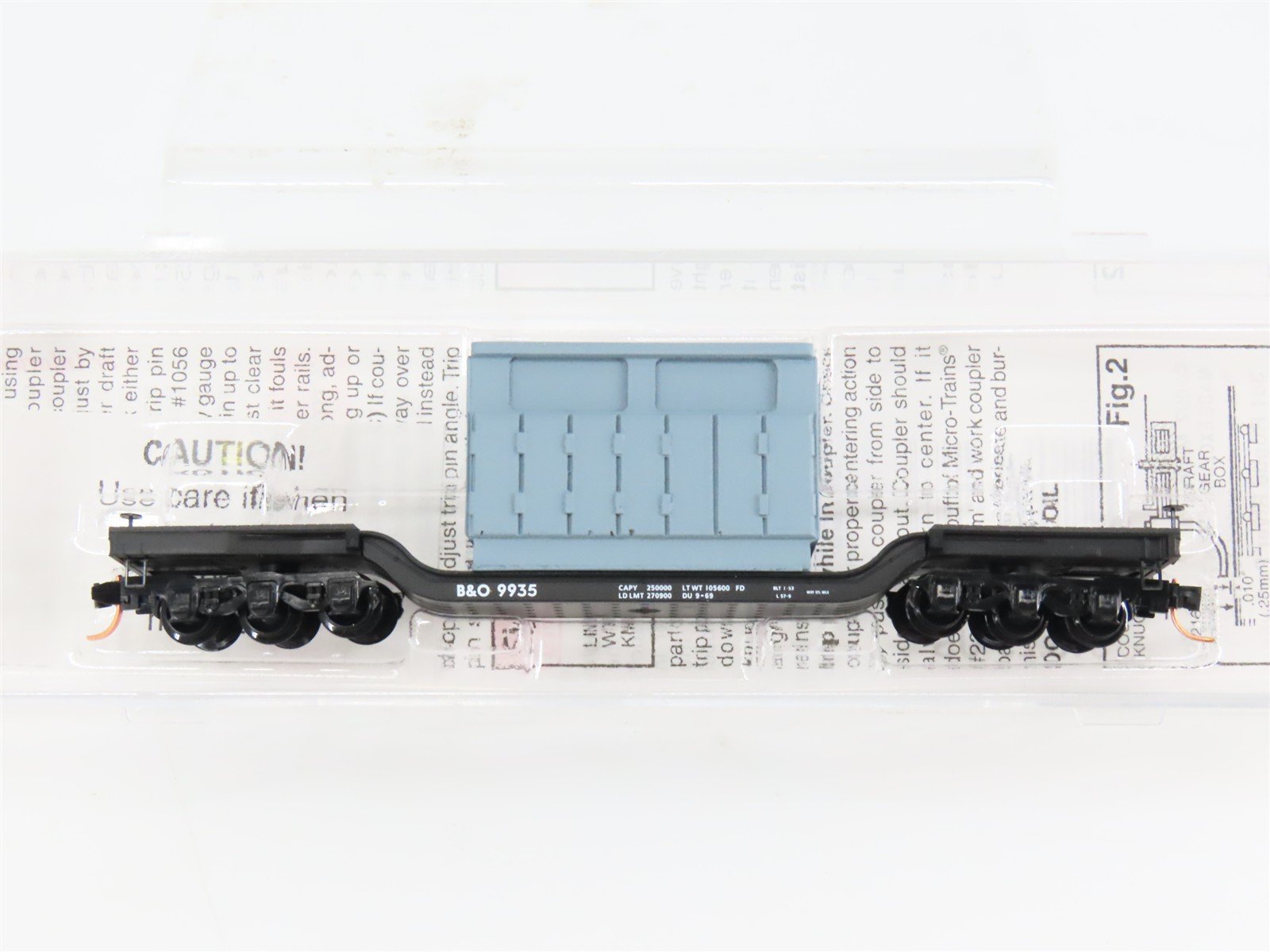 N Scale Micro-Trains 109210 B&O Baltimore & Ohio Flat Car 9935 RTR