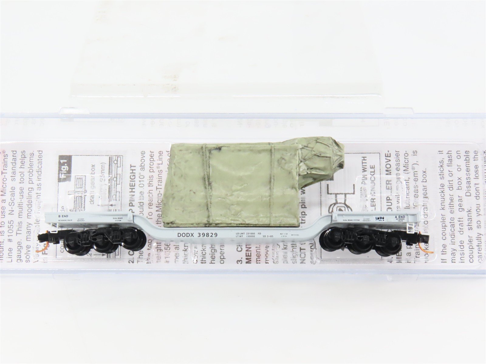N Scale Micro-Trains 10900070 DODX Department of Defense Flat Car 39829 RTR