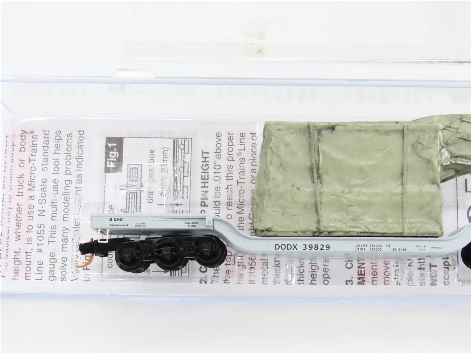 N Scale Micro-Trains 10900070 DODX Department of Defense Flat Car 39829 RTR