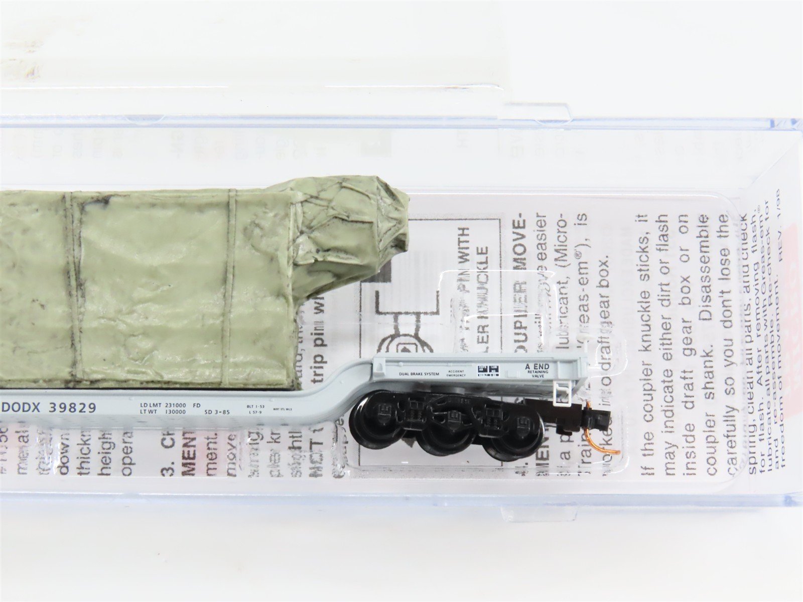 N Scale Micro-Trains 10900070 DODX Department of Defense Flat Car 39829 RTR