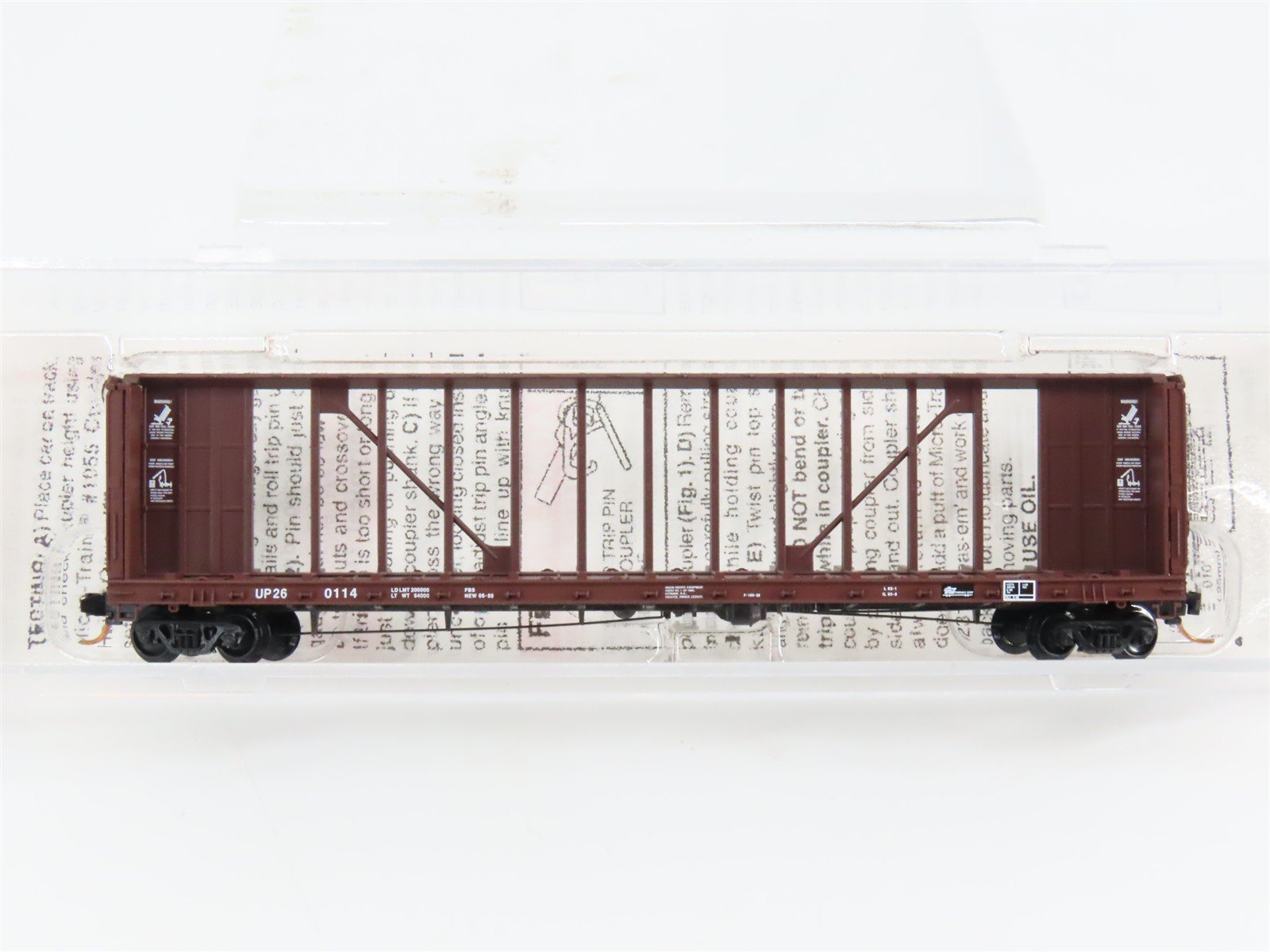 N Scale Micro-Trains 53710 UP Union Pacific 60' Centerbeam Flat Car 260114 RTR