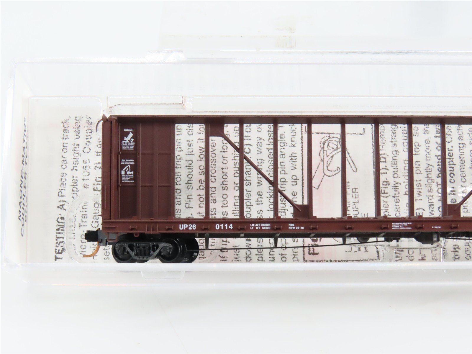 N Scale Micro-Trains 53710 UP Union Pacific 60' Centerbeam Flat Car 260114 RTR