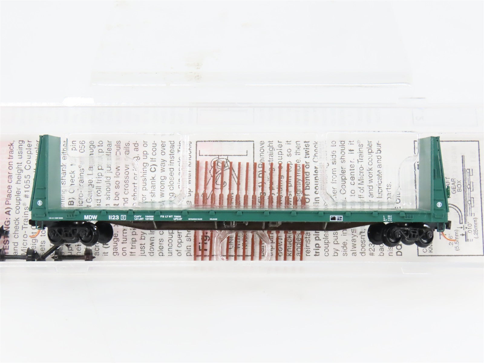 N Scale Micro-Trains 54100 Minnesota, Dakota & Western 61' Bulkhead Flat Car RTR