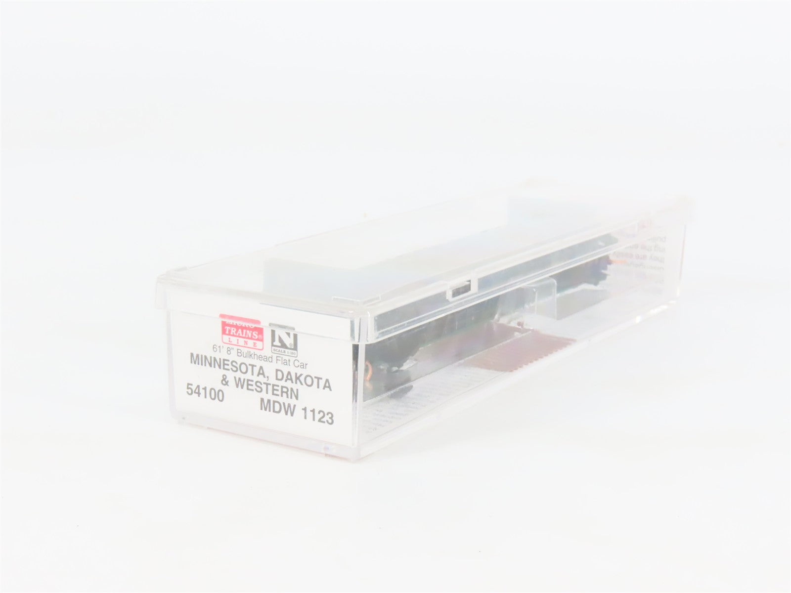 N Scale Micro-Trains 54100 Minnesota, Dakota & Western 61' Bulkhead Flat Car RTR
