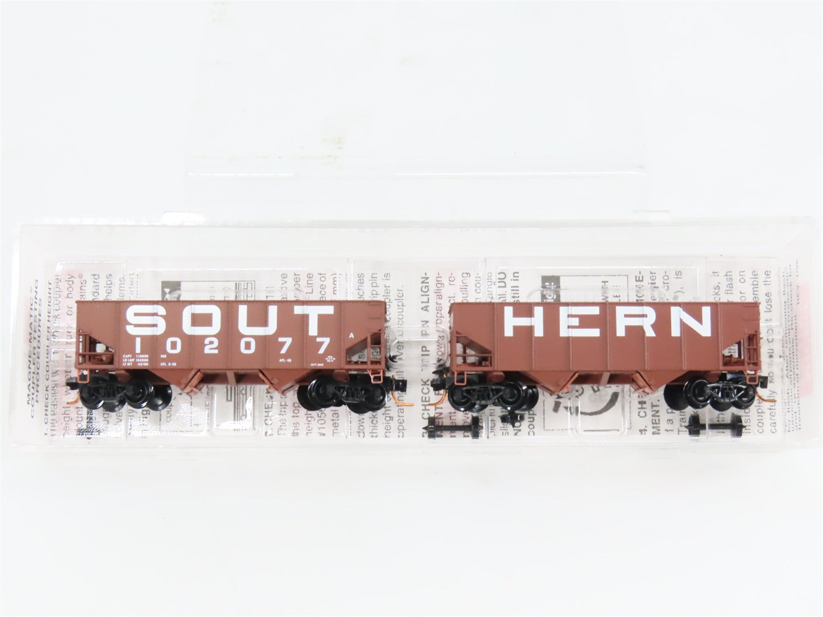 N Scale Micro-Trains 05600370 SOU Southern 2-Bay Hopper 102077 RTR