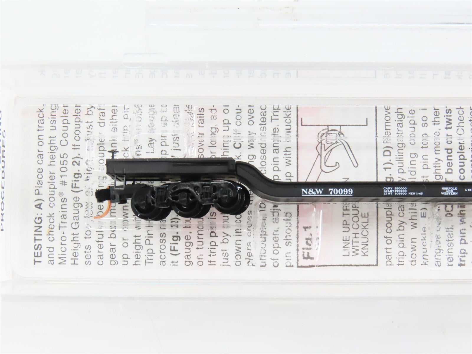 N Scale Micro-Trains 109030 N&W Norfolk & Western Flat Car 70099 RTR