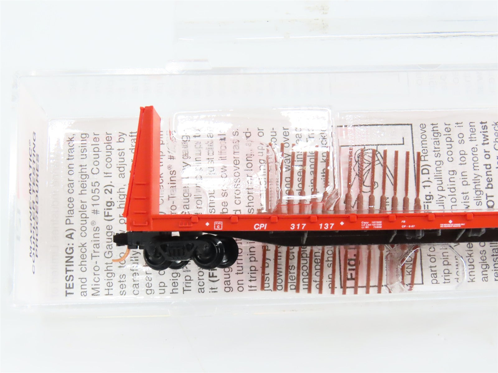 N Scale Micro-Trains 54070 CP Rail Bulkhead Flat Car 317137 RTR