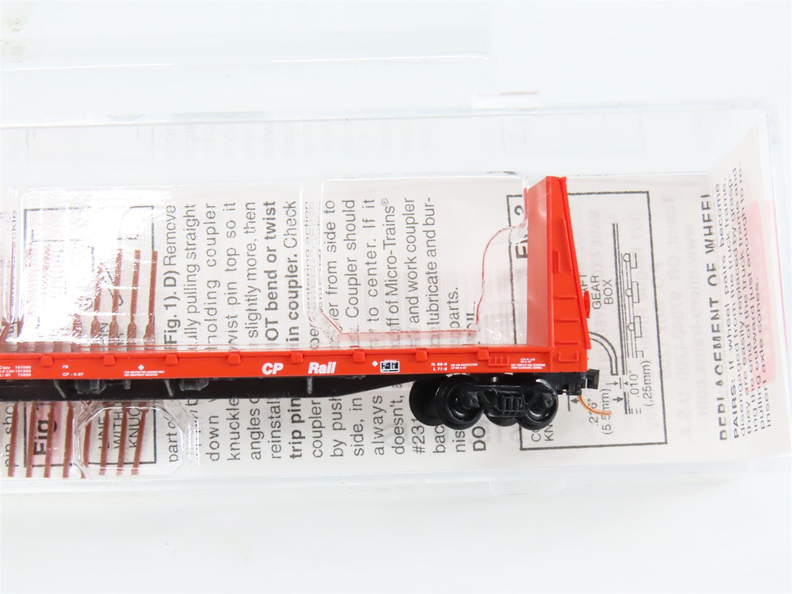 N Scale Micro-Trains 54070 CP Rail Bulkhead Flat Car 317137 RTR
