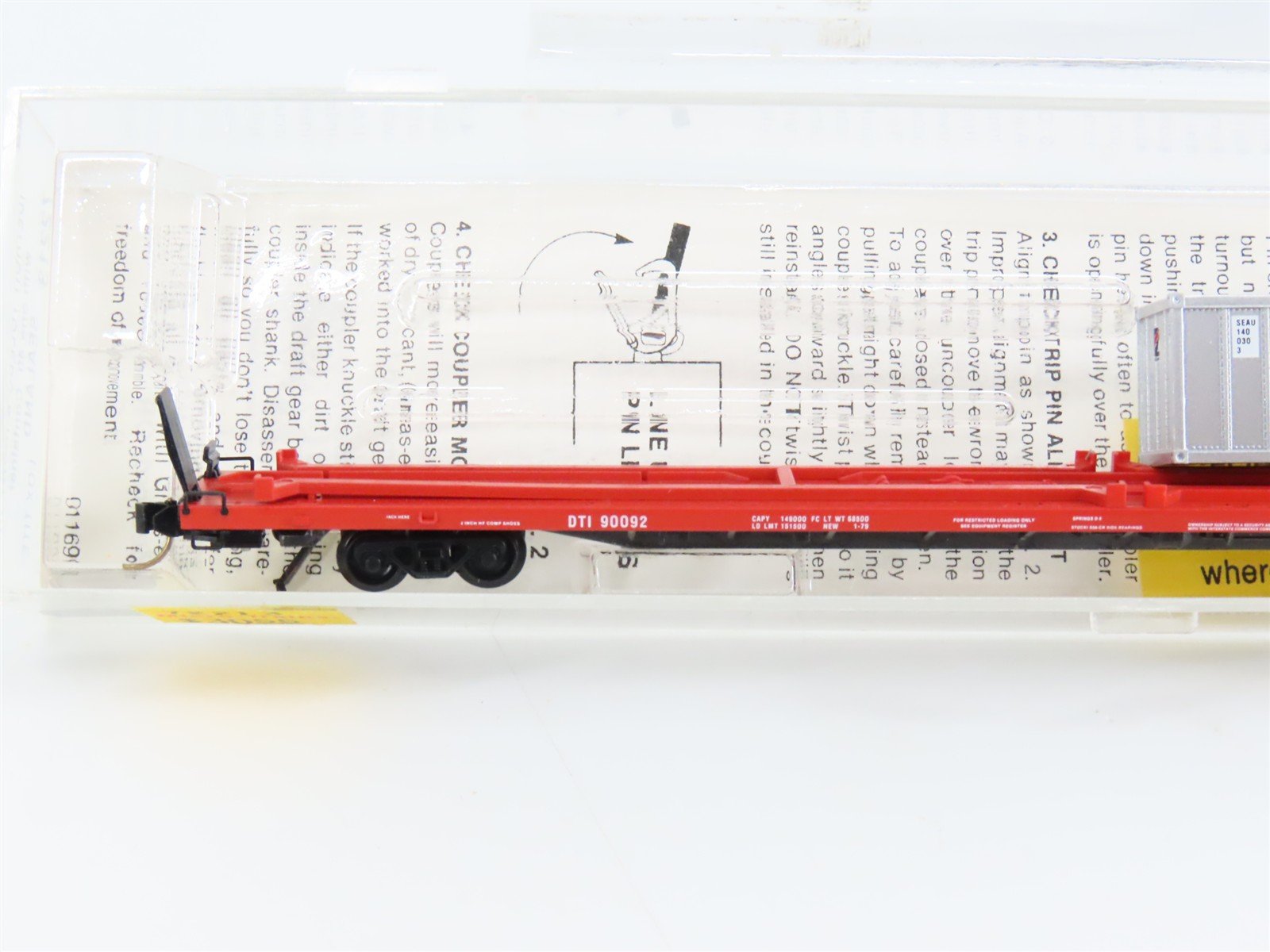 N Scale Micro-Trains 72213 DTI Detroit Toledo & Ironton 89' Flat Car 90092 RTR