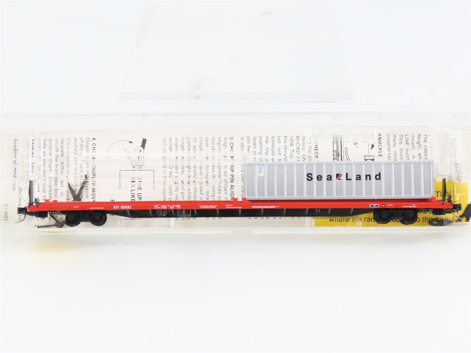 N Scale Micro-Trains 72213 DTI Detroit, Toledo & Ironton 89' Flat Car 90092 RTR