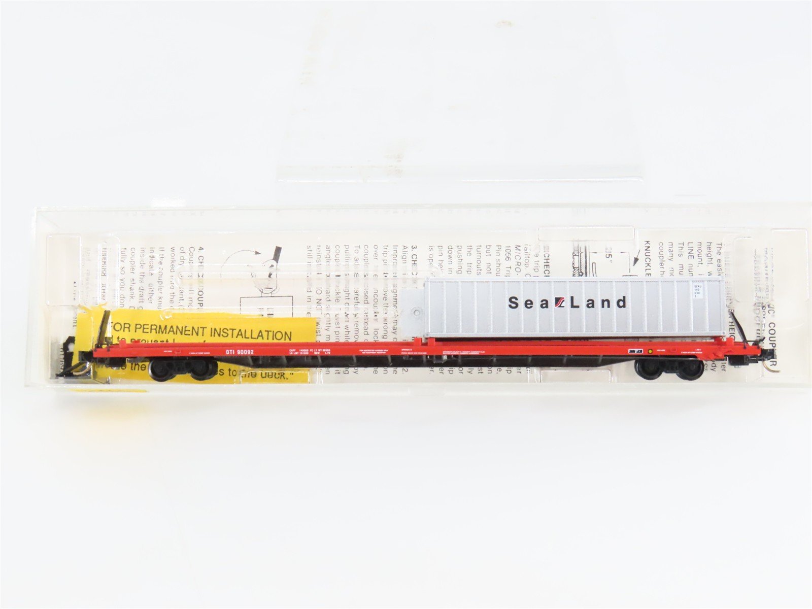 N Scale Micro-Trains 72213 DTI Detroit, Toledo & Ironton 89' Flat Car 90092 RTR