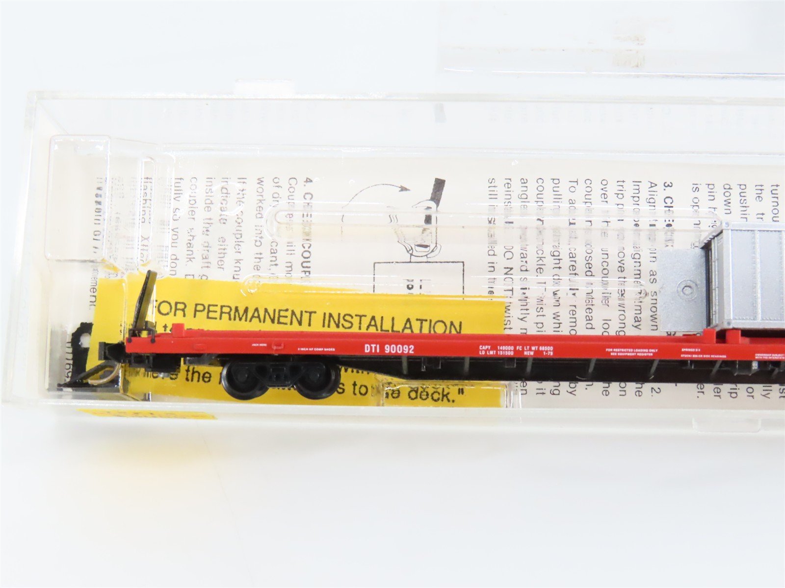 N Scale Micro-Trains 72213 DTI Detroit, Toledo & Ironton 89' Flat Car 90092 RTR