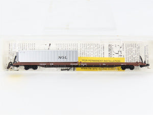 N Scale Micro-Trains 72223 TTAX Trailer Train 89' Flat Car w/ 40' Container RTR