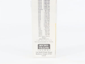 N Scale Micro-Trains 72223 TTAX Trailer Train 89' Flat Car w/ 40' Container RTR