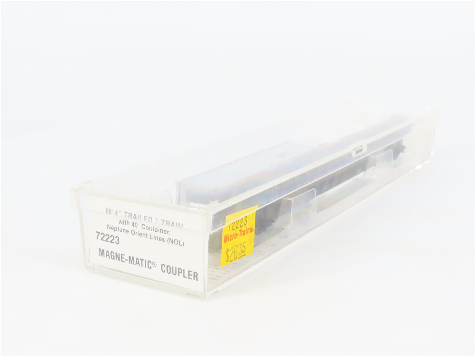 N Scale Micro-Trains 72223 TTAX Trailer Train 89' Flat Car w/ 40' Container RTR