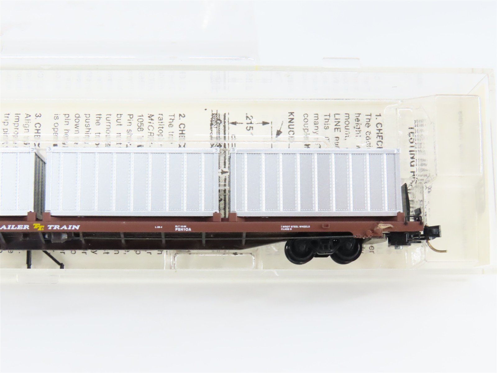 N Scale Micro-Trains 72020-4 TTAX Trailer Train 89' Flat Car 972216 RTR