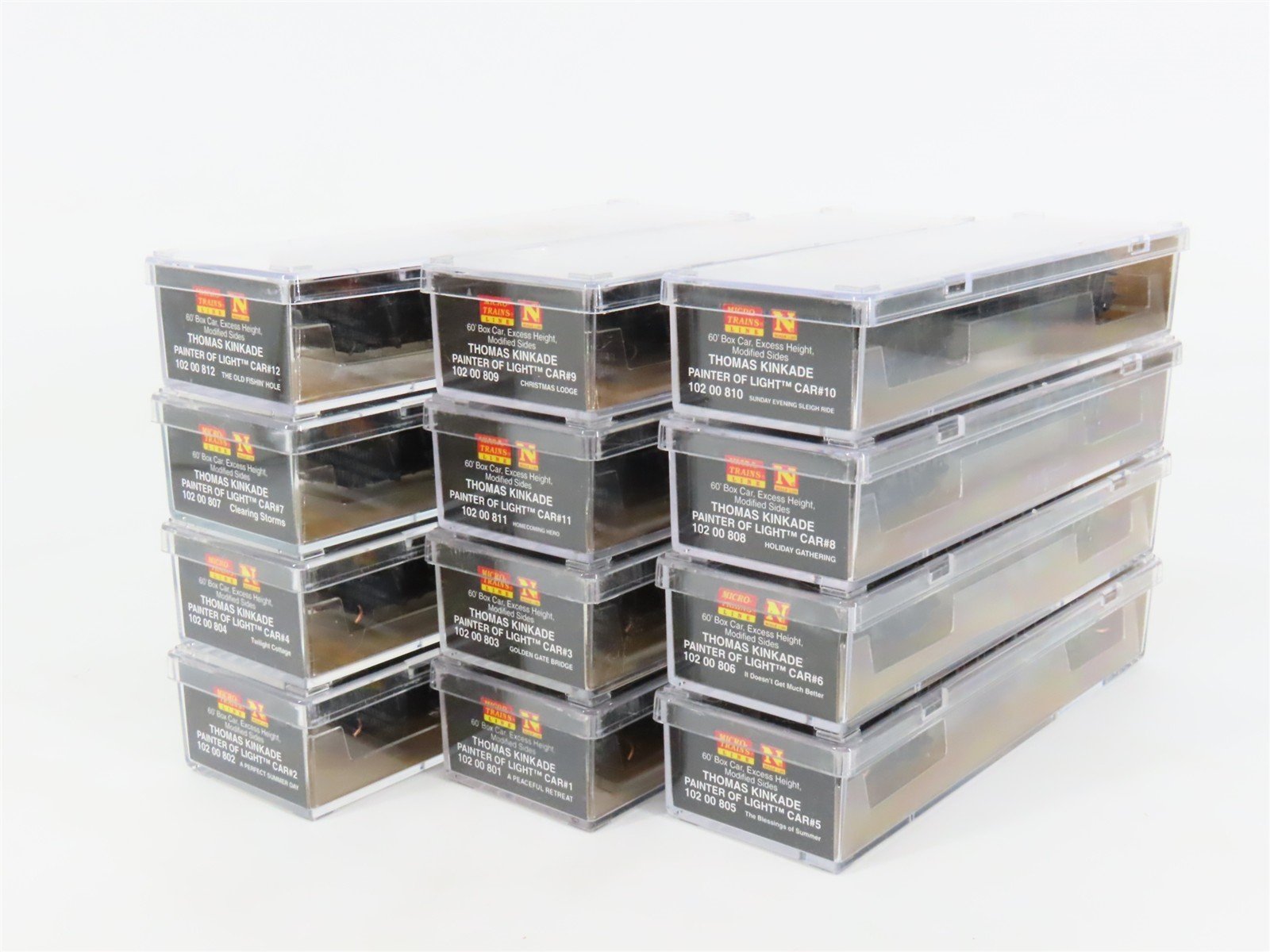 Lot of 12: N Scale Scale Assorted Box Car
