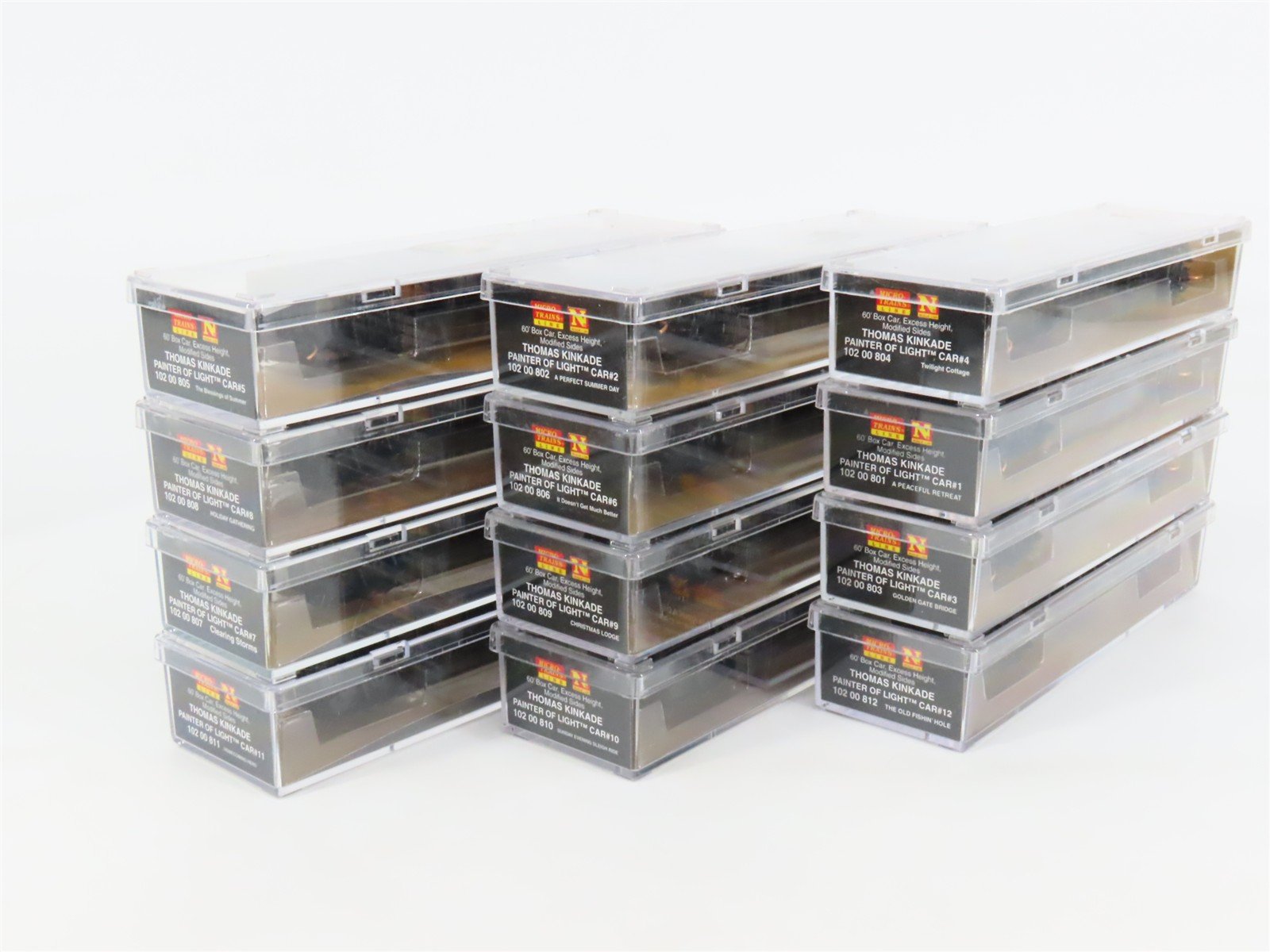 Lot of 12: N Scale Scale Assorted Box Car