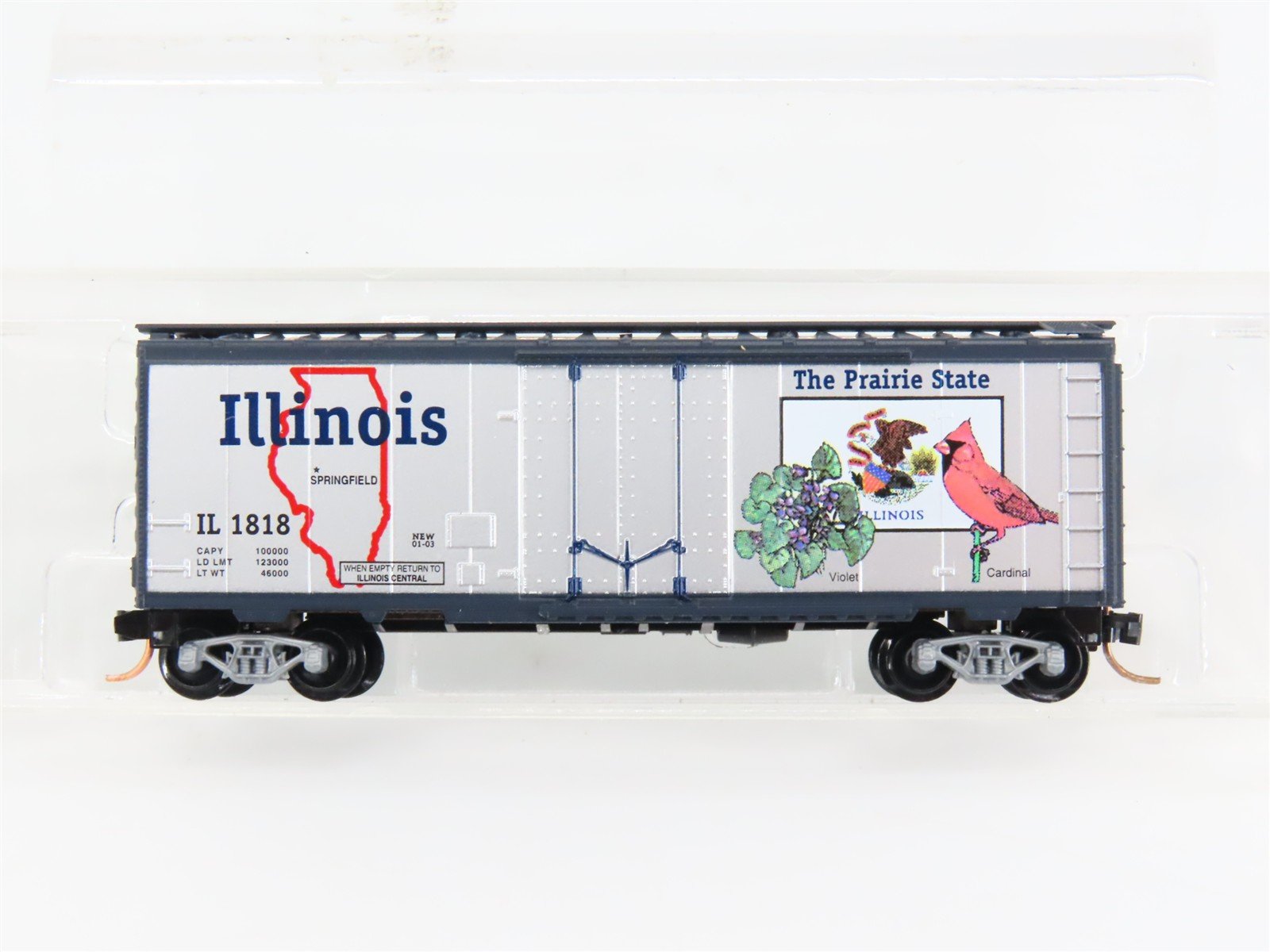 N Scale Micro-Trains IL Illinois Central Box Car 1818 RTR