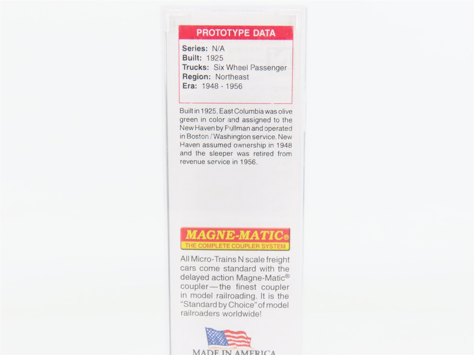N Scale Micro-Trains 14200100 NH New Haven 12-1 Heavyweight Sleeper RTR