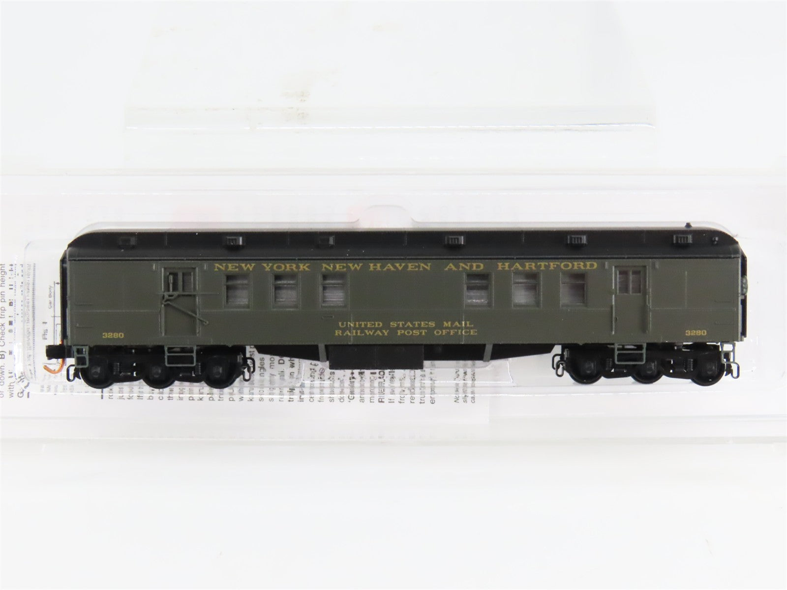 N Scale Micro-Trains 14000020 NH New York, New Haven & Hartford RPO 3280 RTR