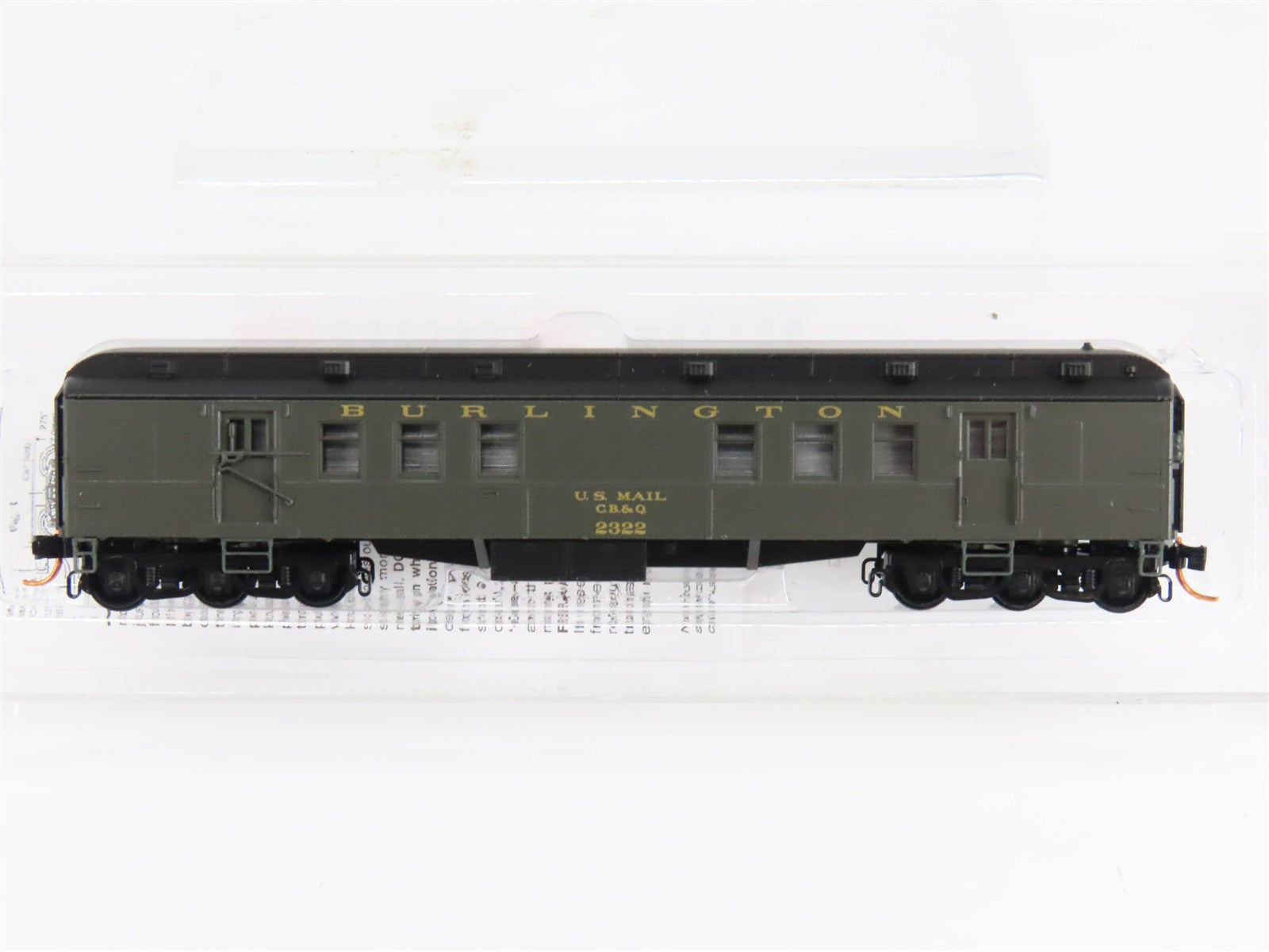 N Scale Micro-Trains 14000030 Burlington Railway Post Office Car RTR