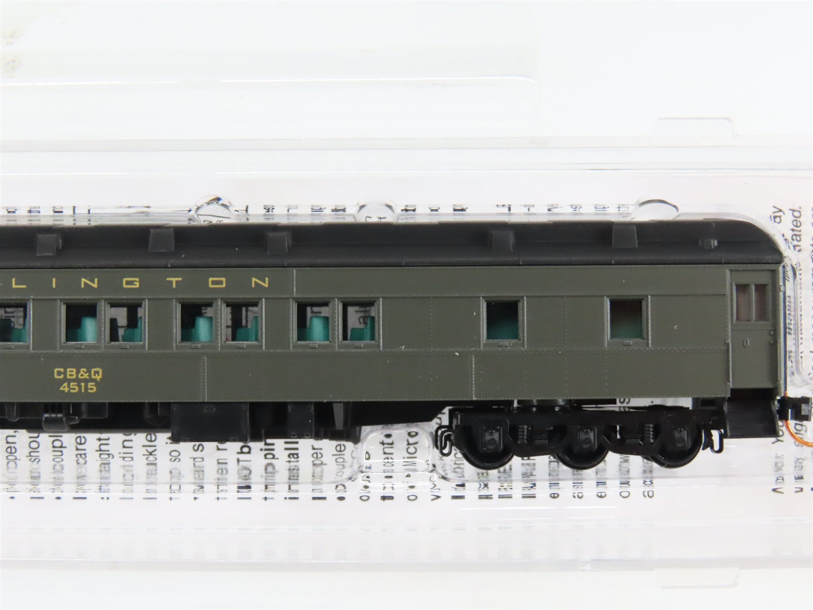 N Scale Micro-Trains 14300030 CB&Q Burlington 28-1 Heavyweight Parlor Car RTR