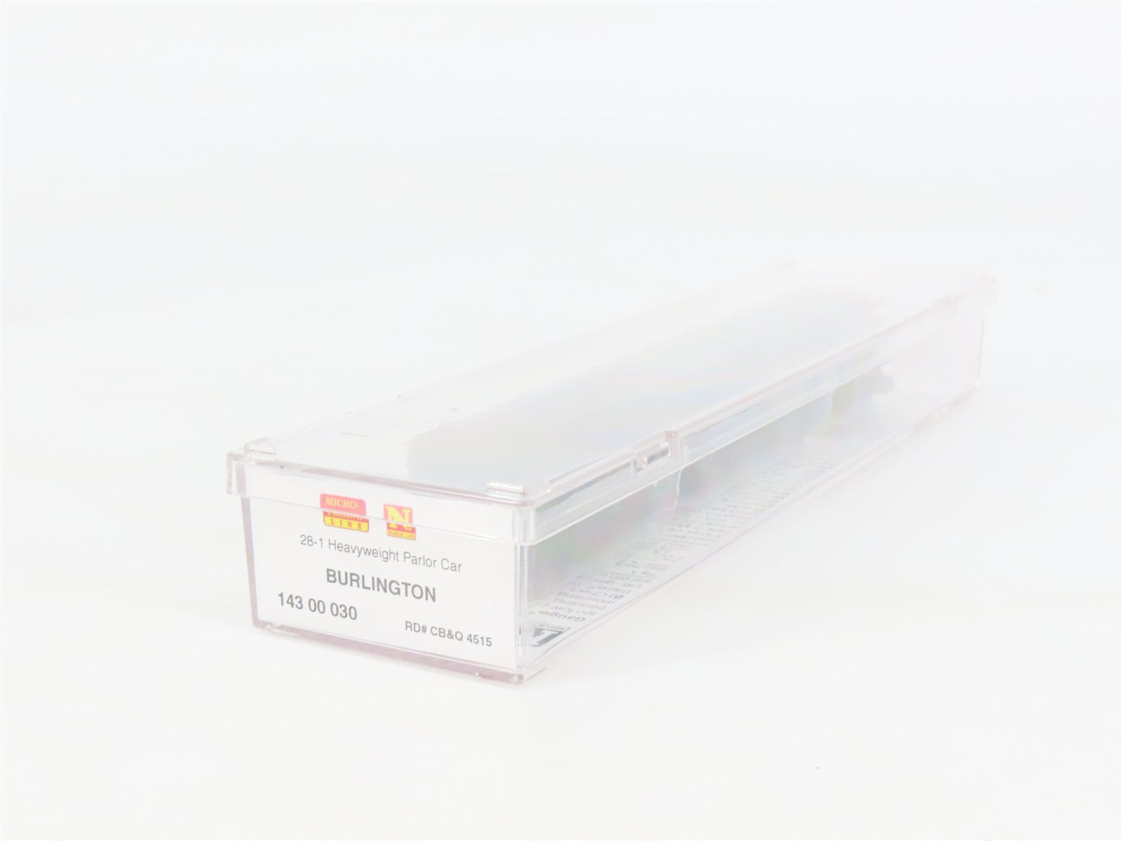 N Scale Micro-Trains 14300030 CB&Q Burlington 28-1 Heavyweight Parlor Car RTR