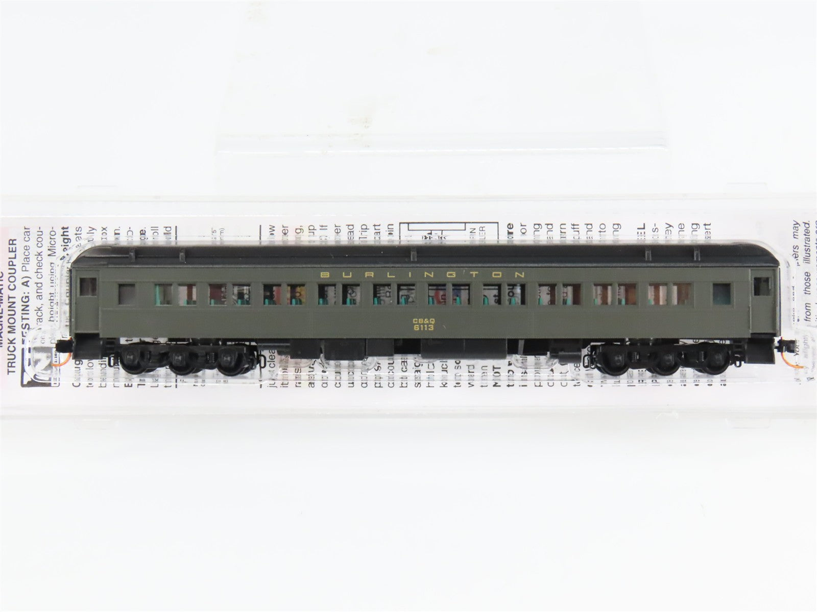 N Scale Micro-Trains 14500030 CB&Q Chicago Burlington & Quincy Coach 6113 RTR