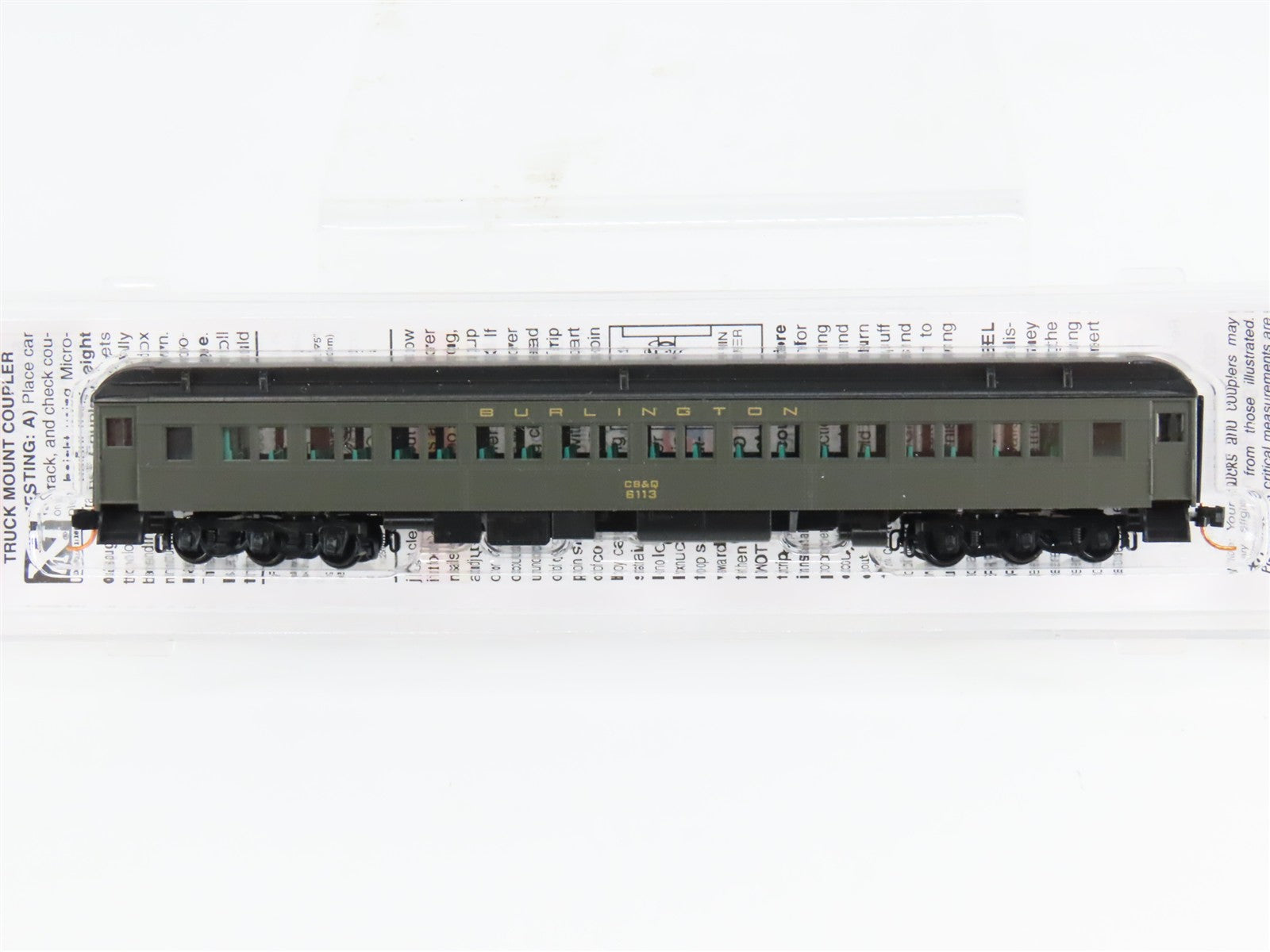 N Scale Micro-Trains 14500030 CB&Q Chicago Burlington & Quincy Coach 6113 RTR