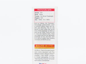 N Scale Micro-Trains 14500030 CB&Q Chicago Burlington & Quincy Coach 6113 RTR