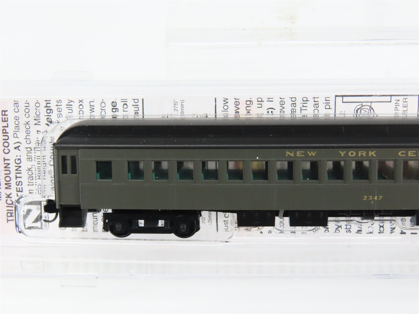 N Scale Micro-Trains 16000110 NYC New York Central 78' Coach 2347 RTR