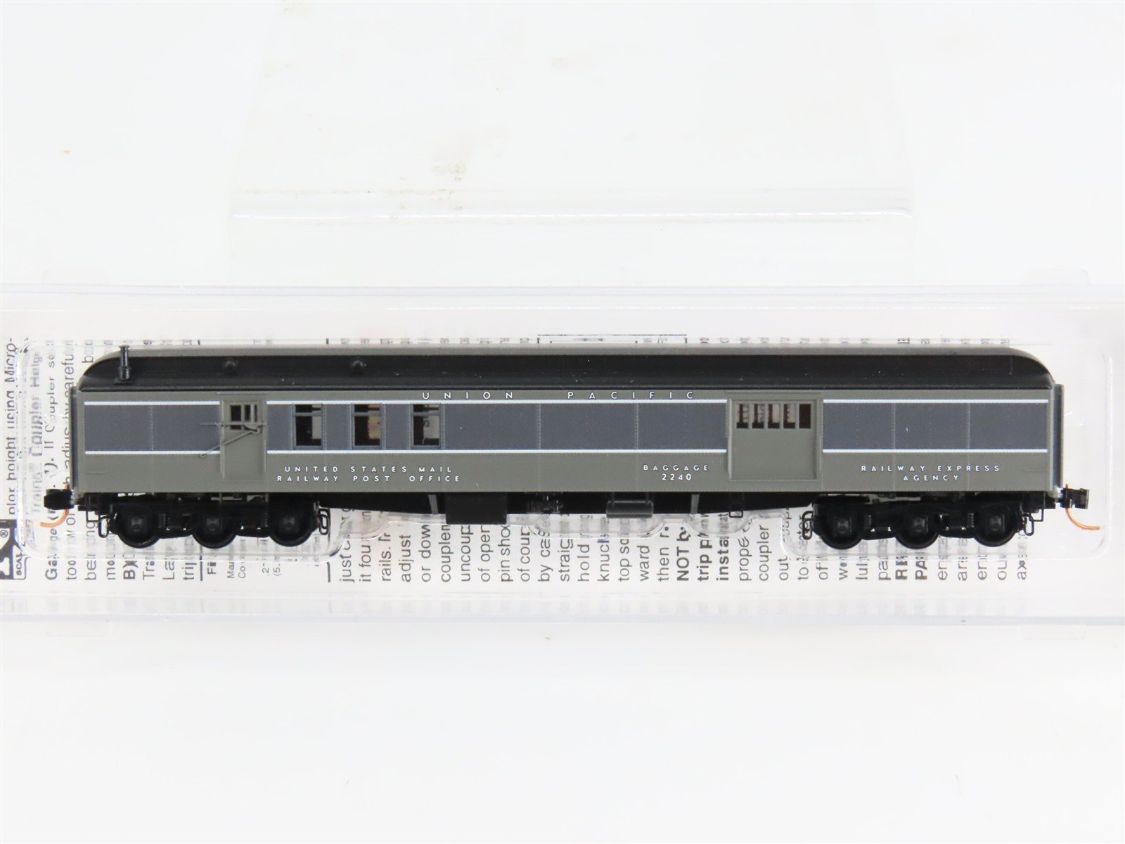 N Scale Micro-Trains 14800190 Union Pacific 70' Heavyweight Mail Baggage Car RTR