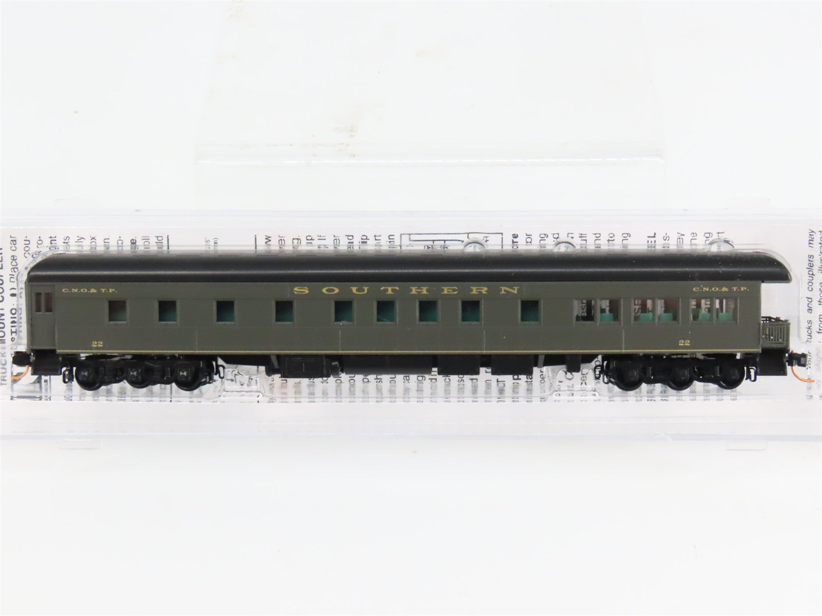 N Scale Micro-Trains 14400330 SOU Southern 3-2 Heavyweight Observation Car RTR
