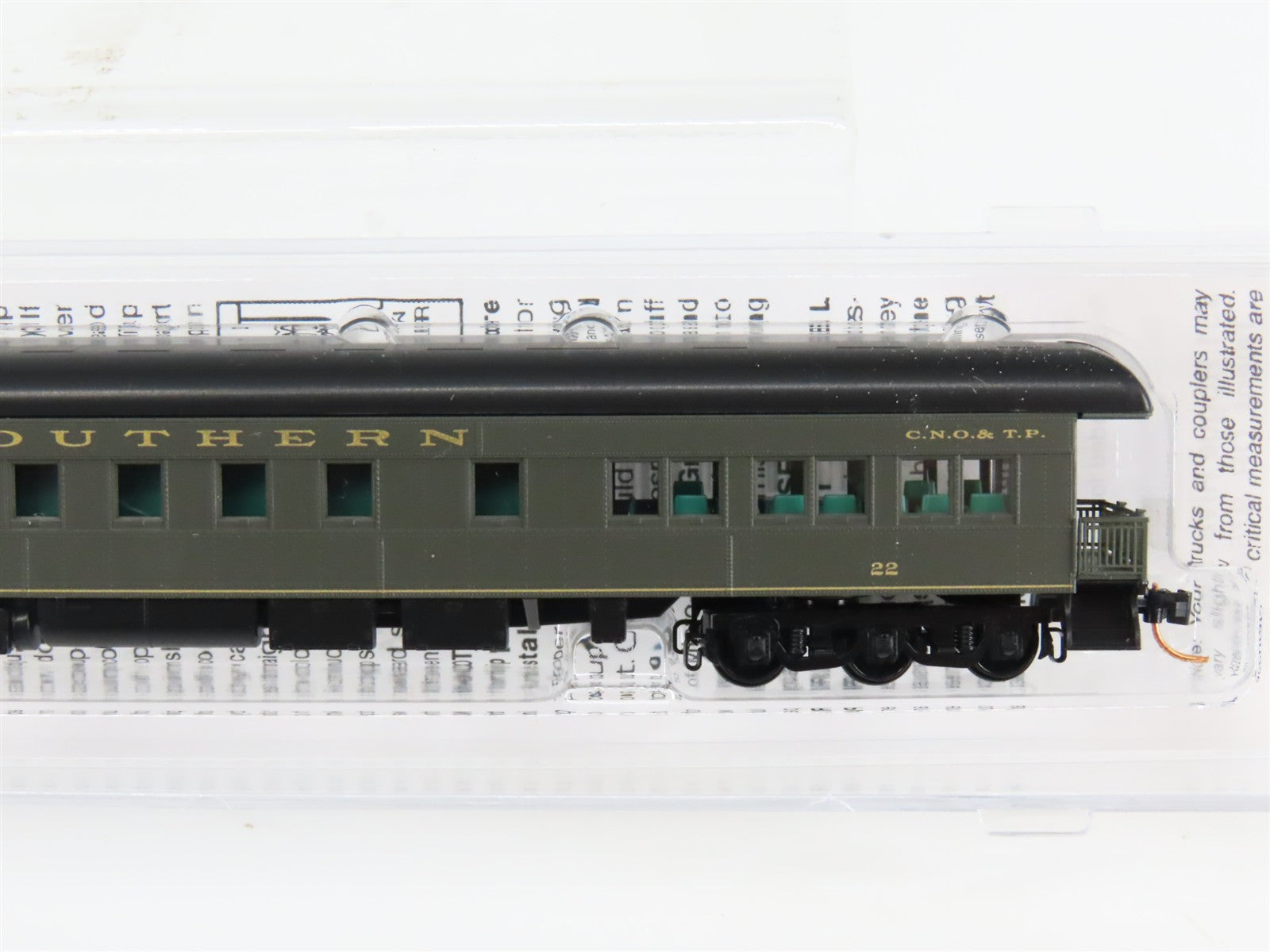 N Scale Micro-Trains 14400330 SOU Southern 3-2 Heavyweight Observation Car RTR