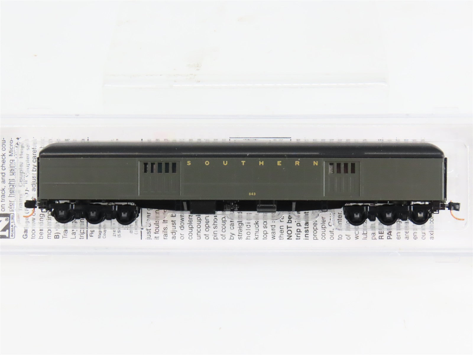 N Scale Micro-Trains 14700330 SOU Southern 70' Heavyweight Baggage 543 RTR