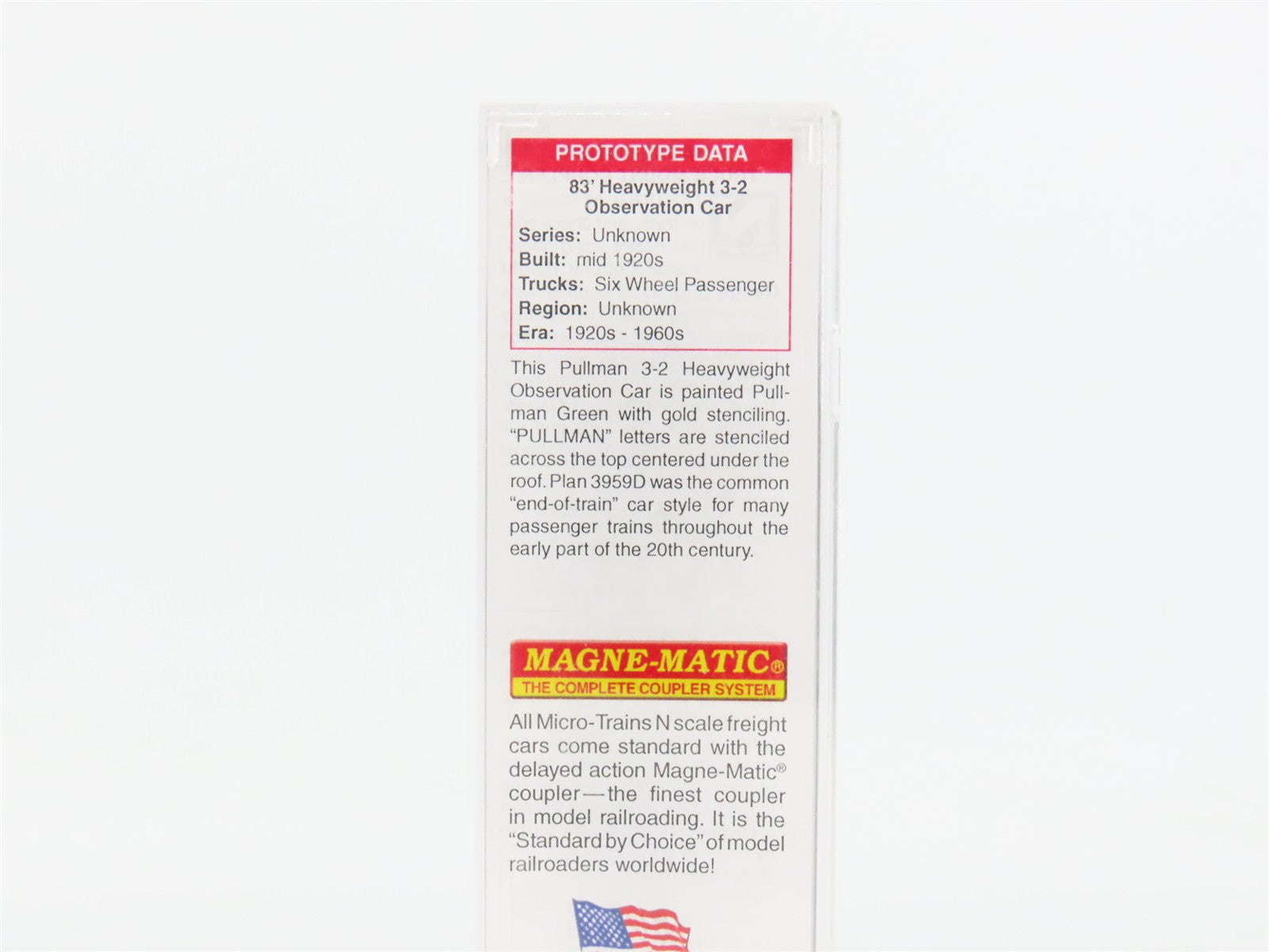 N Scale Micro-Trains 14400010 Pullman Observation Passenger Car RTR