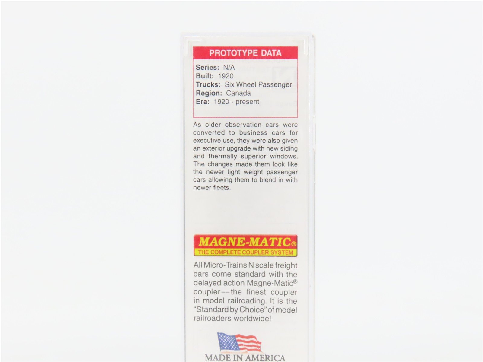 N Scale Micro-Trains 14400715 CN Canadian National Heavyweight Business Car RTR