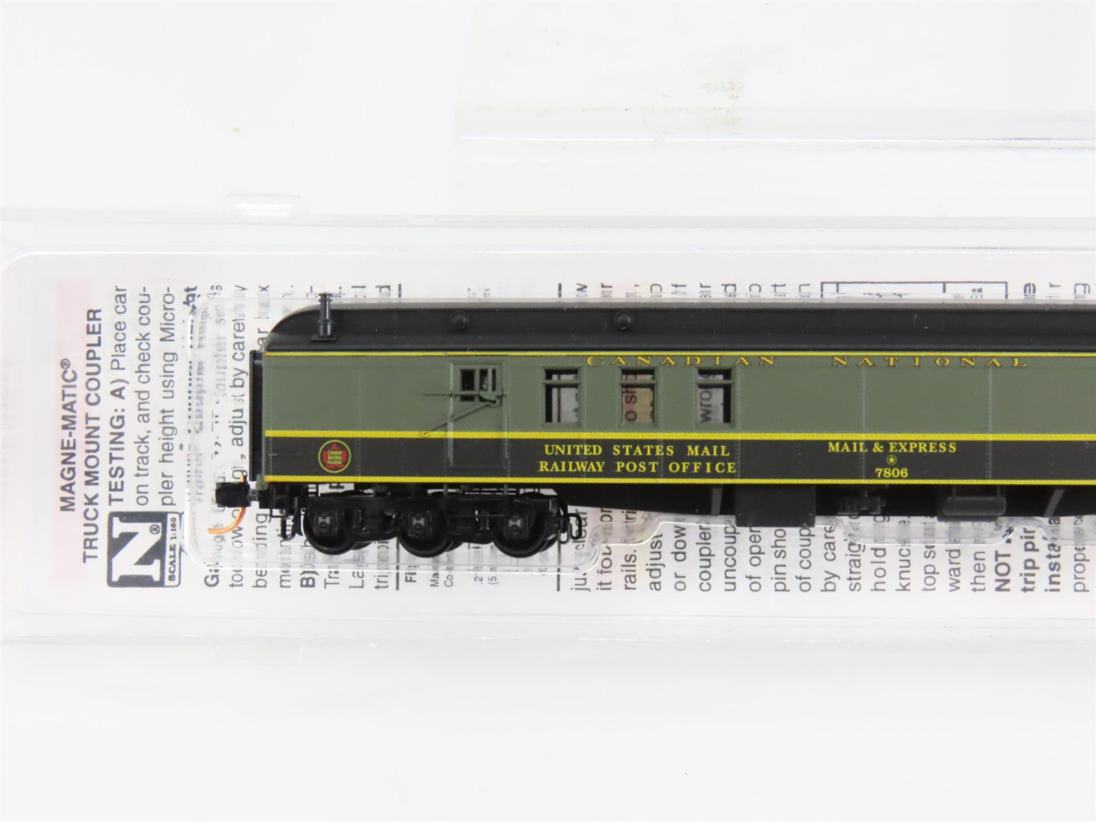 N Scale Micro-Trains 14800150 CN Canadian National 70' Baggage 7806 RTR