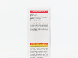 N Scale Micro-Trains 14400709 B&O Baltimore & Ohio Heavyweight Business Car RTR