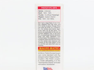 N Scale Micro-Trains 14200090 BO Baltimore & Ohio 12-1 Heavyweight Sleeper RTR