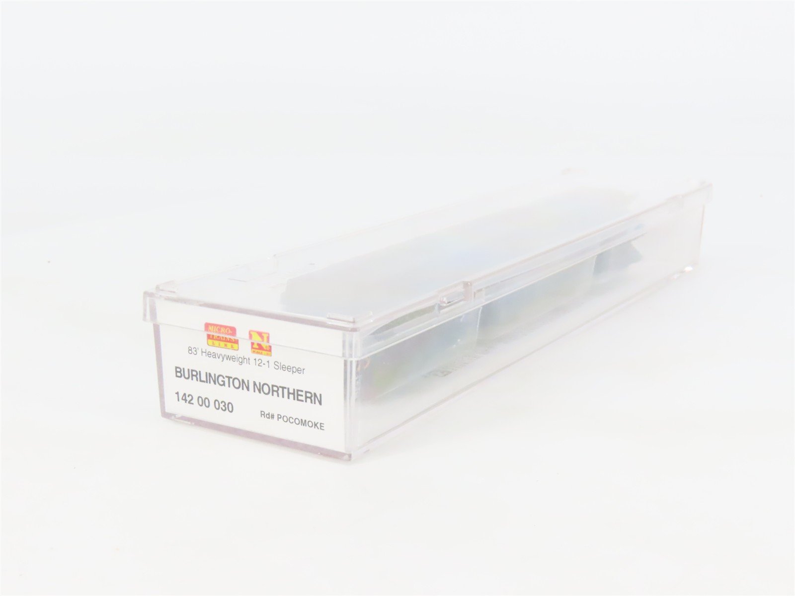 N Scale Micro-Trains 14200030 BN Burlington Northern 83' Sleeper POCOMOKE RTR