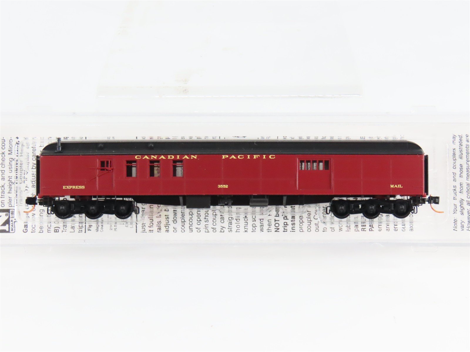 N Scale Micro-Trains 14800080 CP Canadian Pacific 70' Baggage 3552 RTR